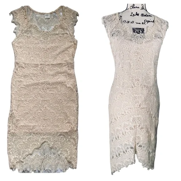 Free People - Intimately Free - Sleeveless Lace Bodycon Style - Size M - Beige - Picture 5 of 15